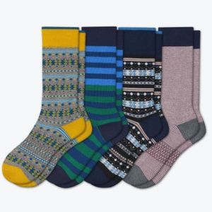 4 pack Bombas Mens Dress Socks Size L